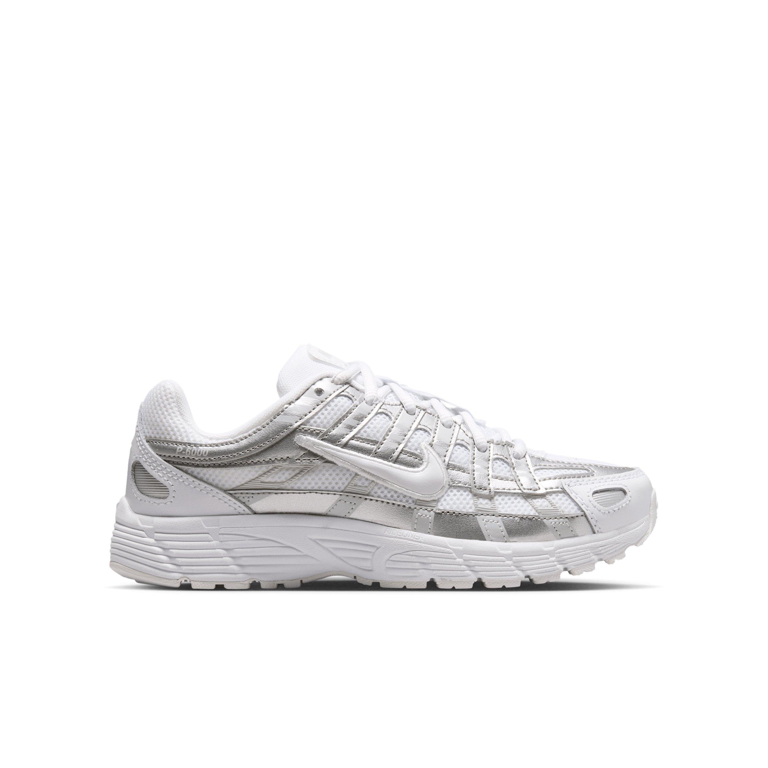 Nike P-6000 "White/Photon Dust/Metallic Silver/White" Grade School Boys' Shoe - WHITE/DUST/SILVER/WHITE